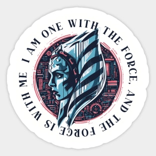 the force is with me Ahsoka Tano Sticker